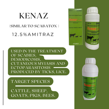 Load image into Gallery viewer, KENAZ (SCABATOX) AMITRAZ 12.5% - 500 ML /1000 ML Varroa, Ectoparasiticide