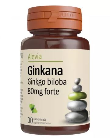 Ginkana Ginko Biloba Forte 80mg, 30 Tablets, Alevia