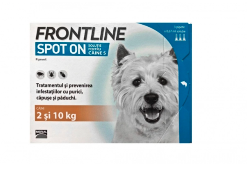 2 X Frontline Spot On Dog S (2-10 kg) - Pipette Antiparasitic