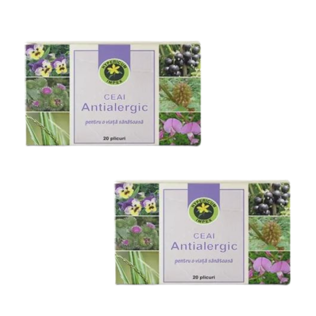 2 X Antiallergic Tea, 20 sachets, anti-allergic, antioxidant, depurative, diuretic, slightly laxative, anti-inflammatory