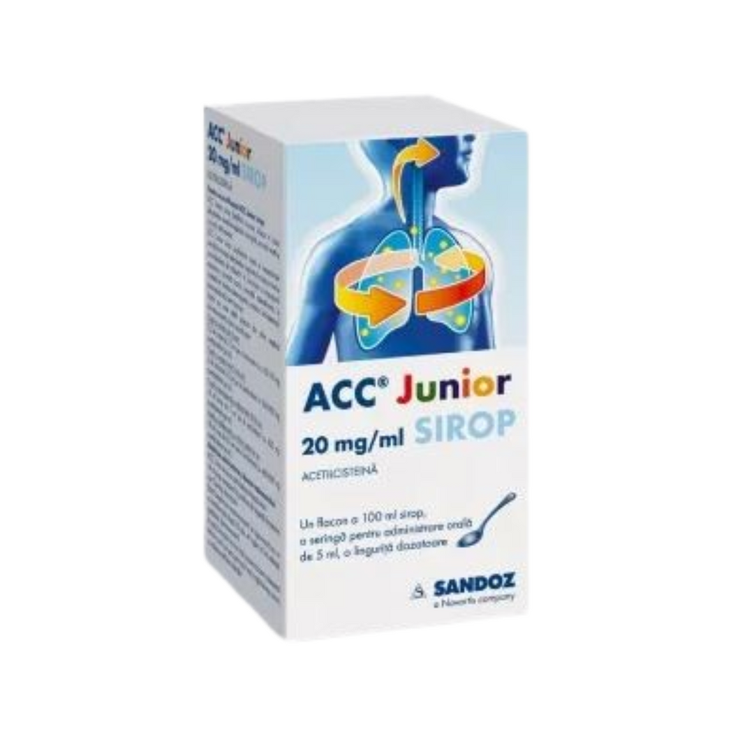 ACC Junior syrup, 20 mg/ml, 100 ml, laryngitis, acute and chronic sinusitis