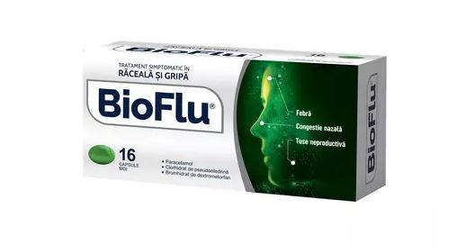 Bioflu, 16 soft capsules, Colds and Flu.