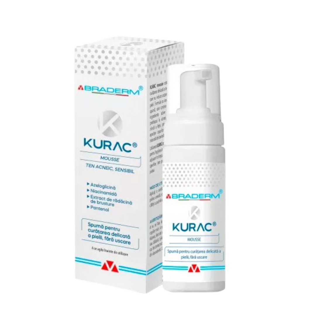 Foam for gentle cleansing of the skin, without drying Kurac, 100 ml