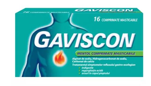 2 X Gaviscon Menthol, 16 chewable tablets