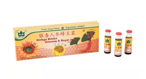 Ginkgo Biloba Ginseng Royal Jelly, 10 vials