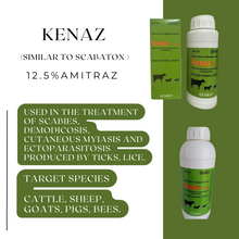 Load image into Gallery viewer, KENAZ (SCABATOX) AMITRAZ 12.5% - 500 ML /1000 ML Varroa, Ectoparasiticide
