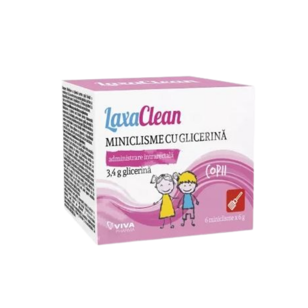 LaxaClean Glycerin Mini Enemas for Children, 6 Microenemas
