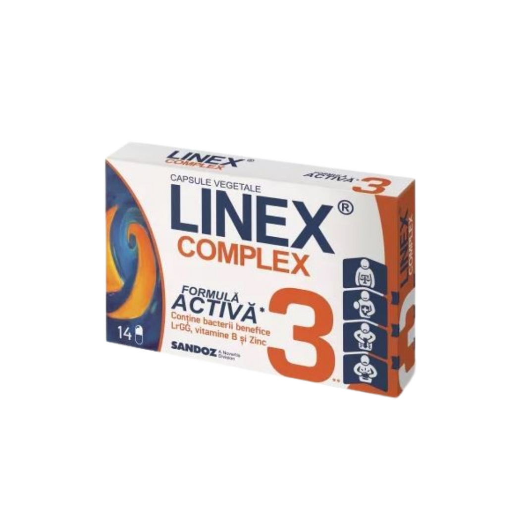 Linex Complex, 14 vegetable capsules, Acute diarrhea, abdominal pain, weakened immune system are consequences of the imbalance of the intestinal flora