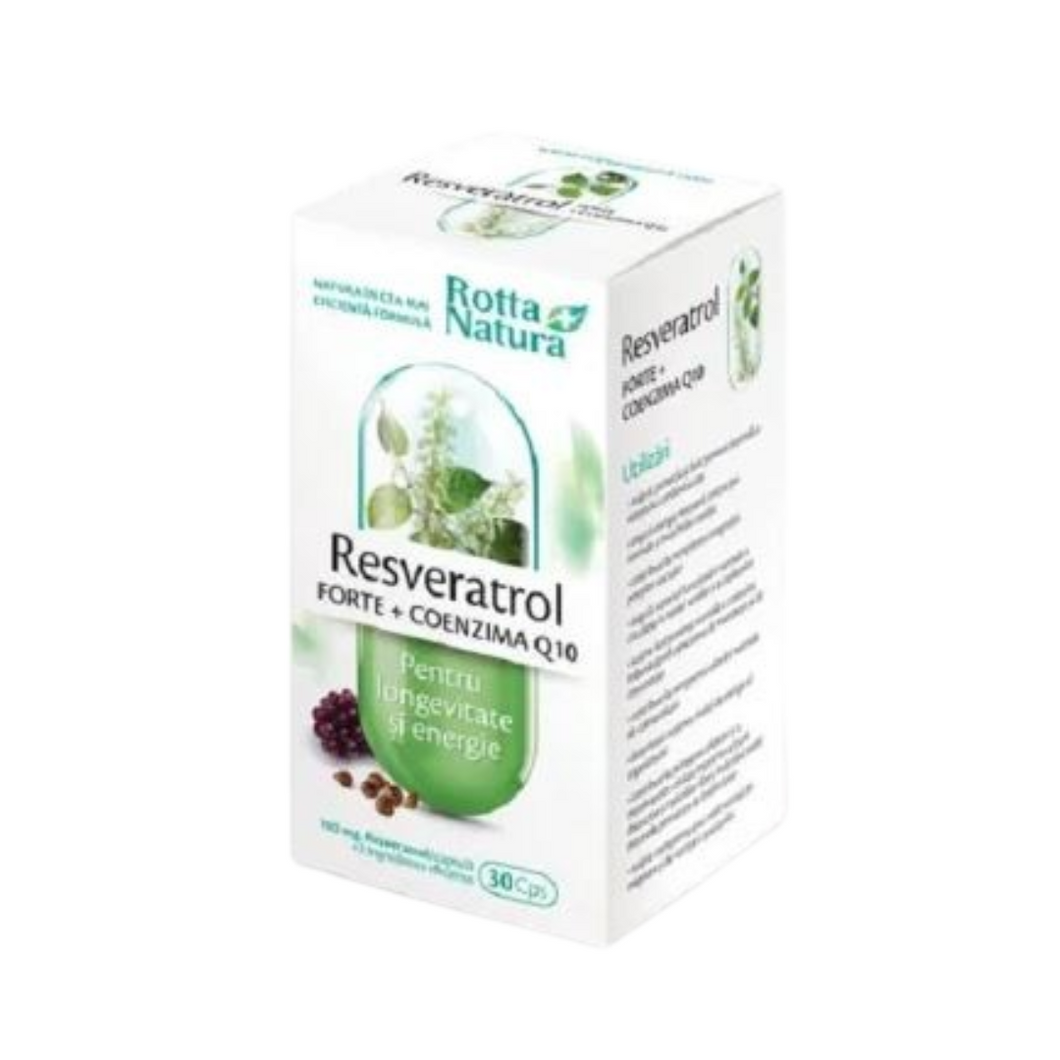Resveratrol Forte + Coenzyme Q10, 30 capsules, Rotta Natura