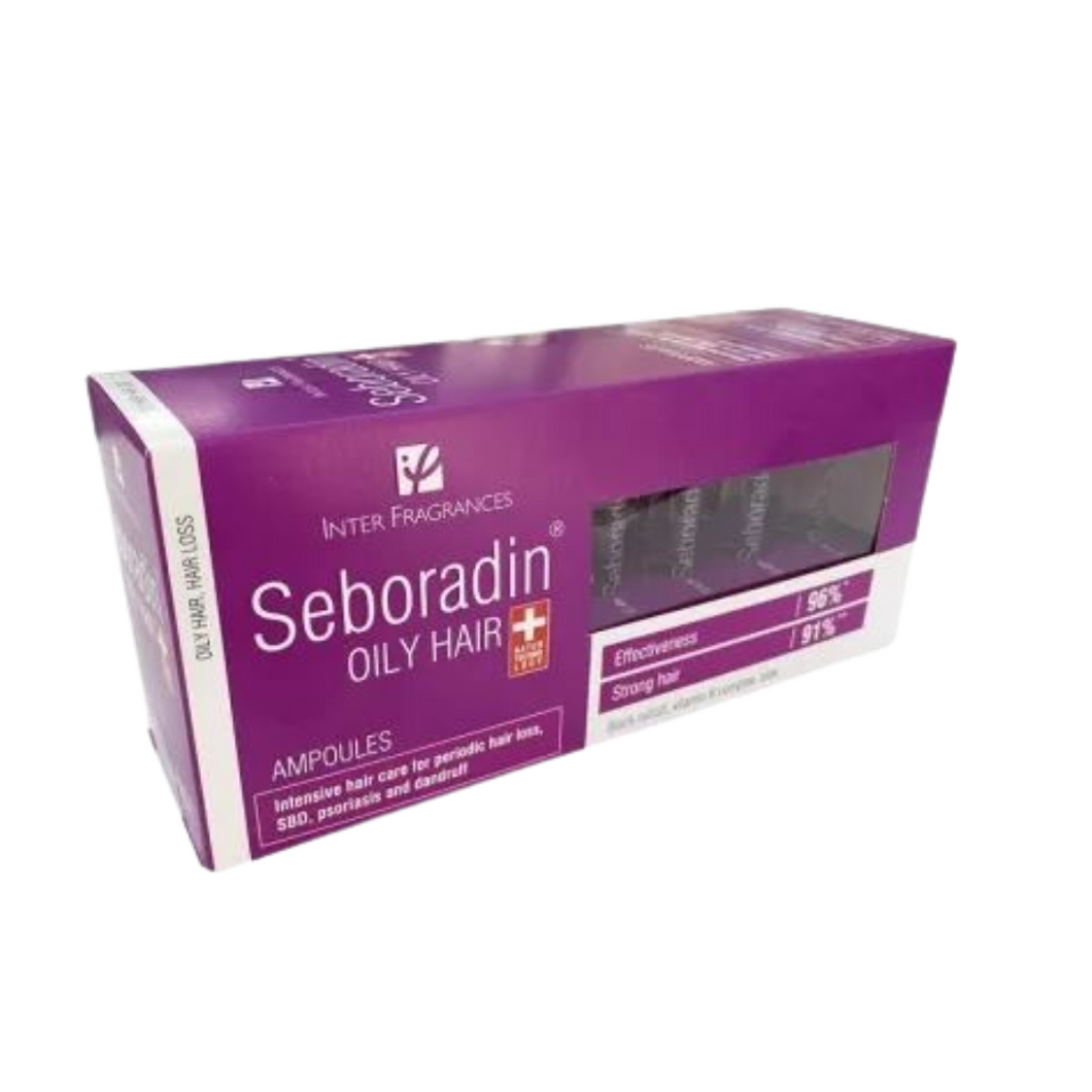 Treatment against periodic hair loss Oily, 14 ampoules x 5.5 ml, Seboradin
