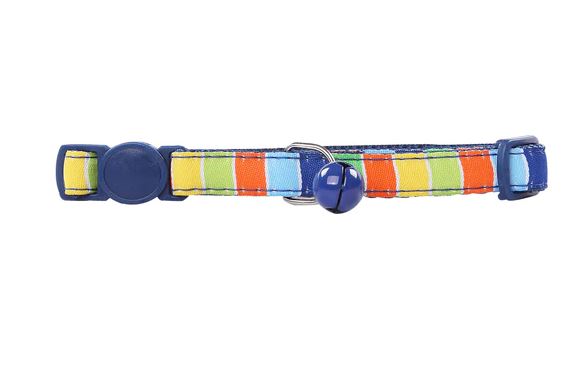 Pawise Stripes Blue Cat Collar