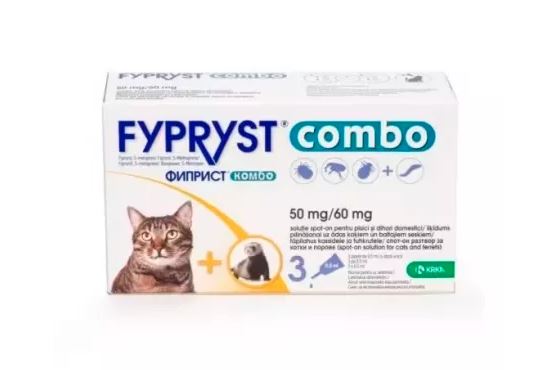 Antiparasitic pipettes for cats Fypryst Combo Cat 50 mg, 3 pipettes