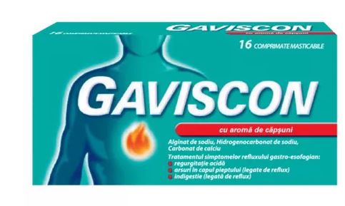 2 X Gaviscon strawberry, 16 chewable tablets