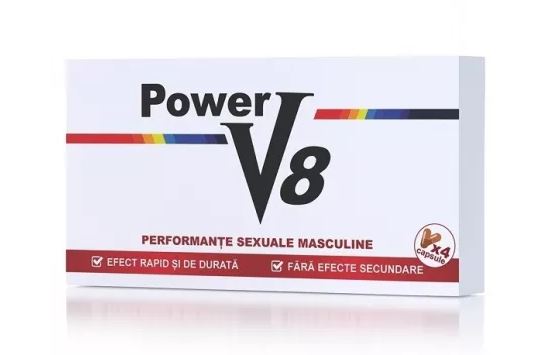 Sexual Stimulant, 4 Capsules, Power V8, Potency