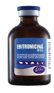 ERYTHROMYCIN FP 5% INJ - Treatment for Cattle, Sheep, Pigs, Hens and Dogs